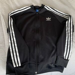 Adidas Youth Track Jackets. Black (13/14) OR Red with white stripes (Large)